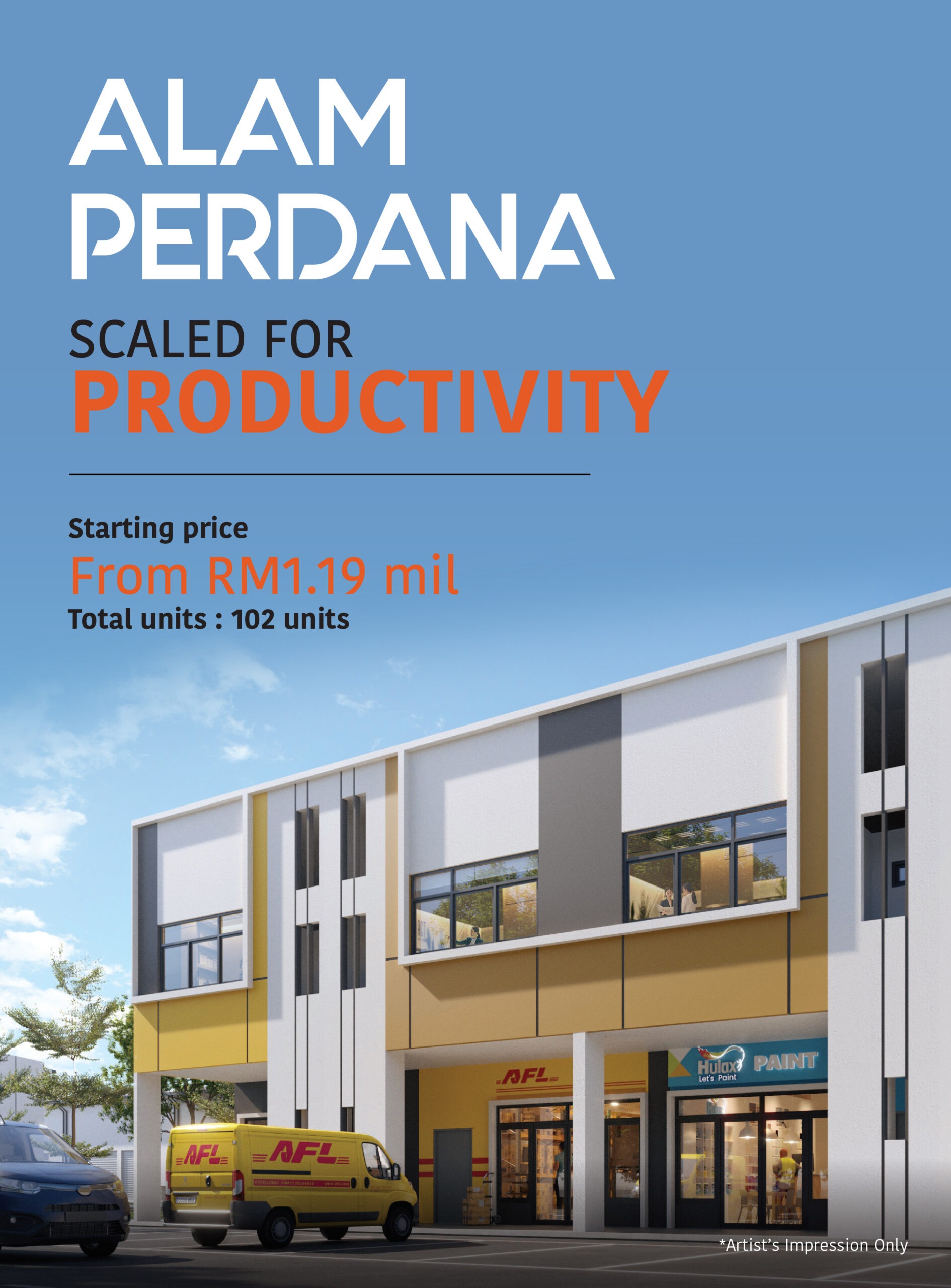 2 Storey Terrace Factory 20' x 60' in Alam Perdana Industrial Park